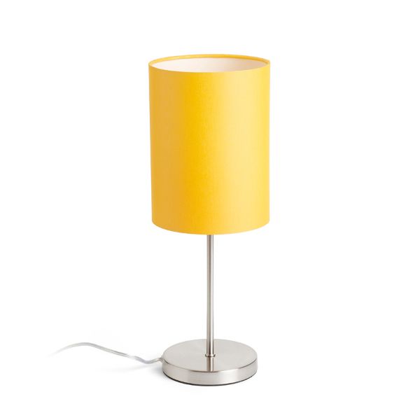 NYC/RON 15/20 asztali lámpa Chintz sárgabarack/matt nikkel 230V LED E27 15W