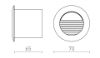 MARCO 70 süllyesztett lámpa antracit 230V LED 3W IP65 3000K