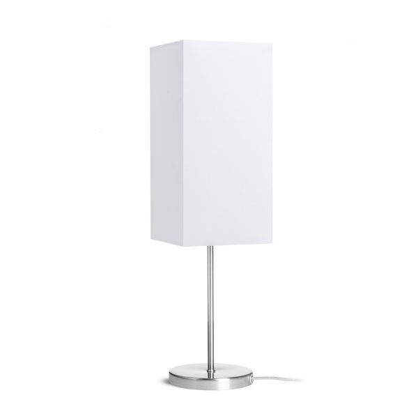 NYC/TEMPO 15/30 asztali lámpa  Polycotton fehér/nikkel 230V LED E27 15W