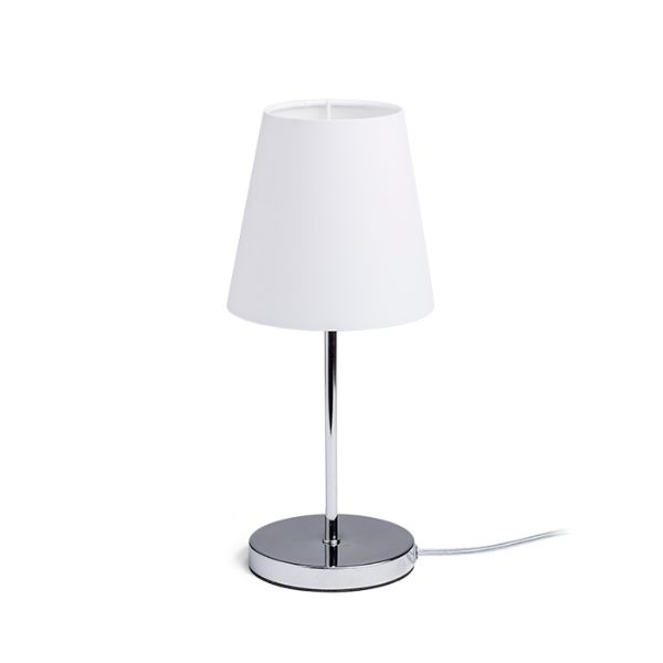 NYC/CONNY 15/15 asztali lámpa  Polycotton fehér/króm 230V LED E27 11W