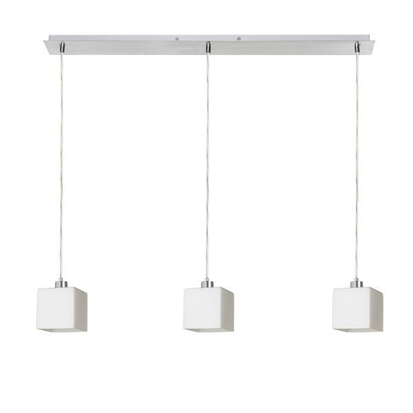 DADOS III 80 függő lámpa  opál üveg/króm 230V LED E27 3x11W