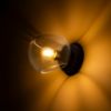 SOLARIS felületre szerelhető tiszta üveg/fekete 230V LED E14 7W