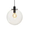 BOULDER 30 függő lámpa tiszta üveg/fekete 230V LED E27 15W